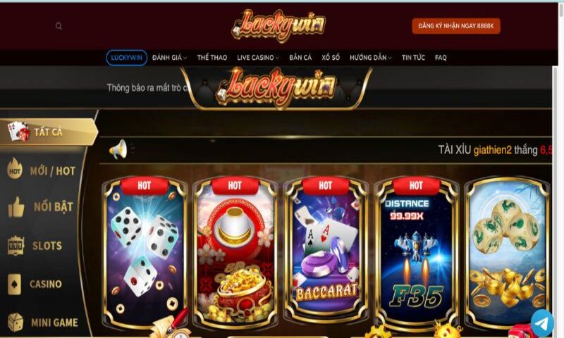Sảnh cược casino tại cổng game Luckywin